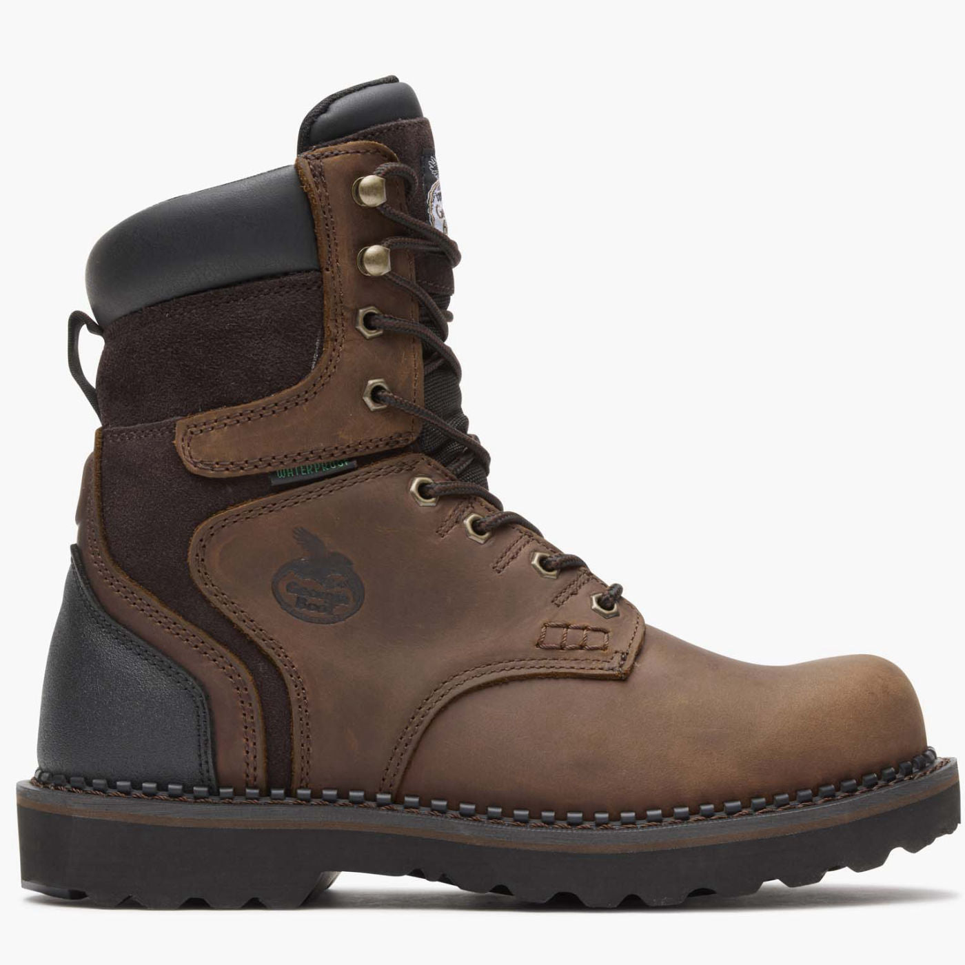 Georgia Boot Steel Toed Dark Brown Leather Lace-Up Work Boots Georgia Giant Steel Toe 8 main image 2