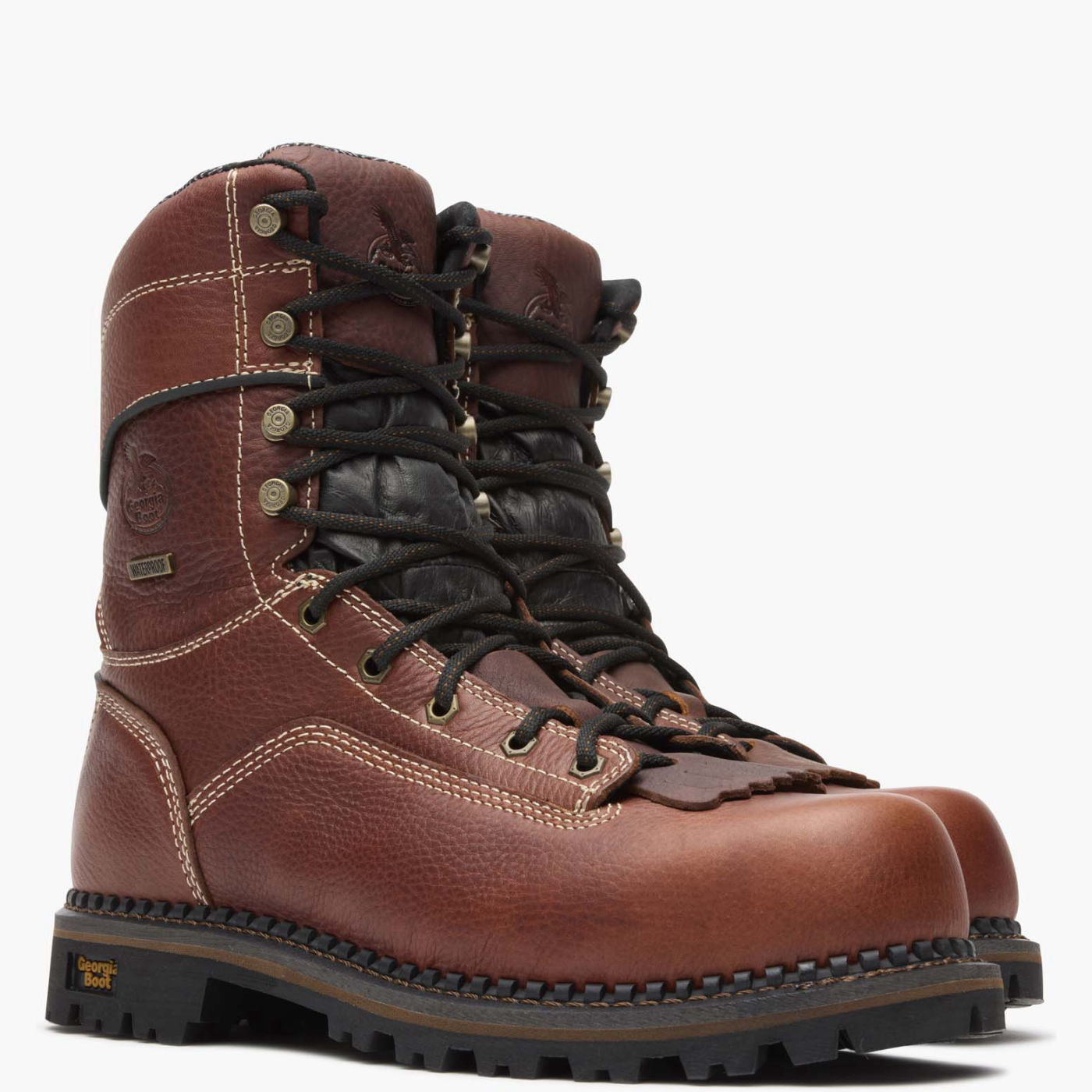 Georgia Boot AMP LT Logger Composite Toe Low Heel Waterproof Work Boot - 12