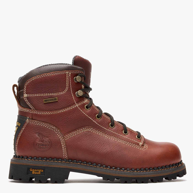Georgia Boot AMP LT Logger Low Heel Waterproof Work Boot - profile