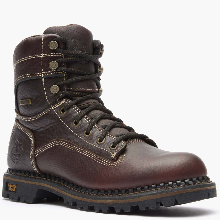 Georgia Boot AMP LT Logger Women's Alloy Toe Waterproof Low Heel Logger Boot - main