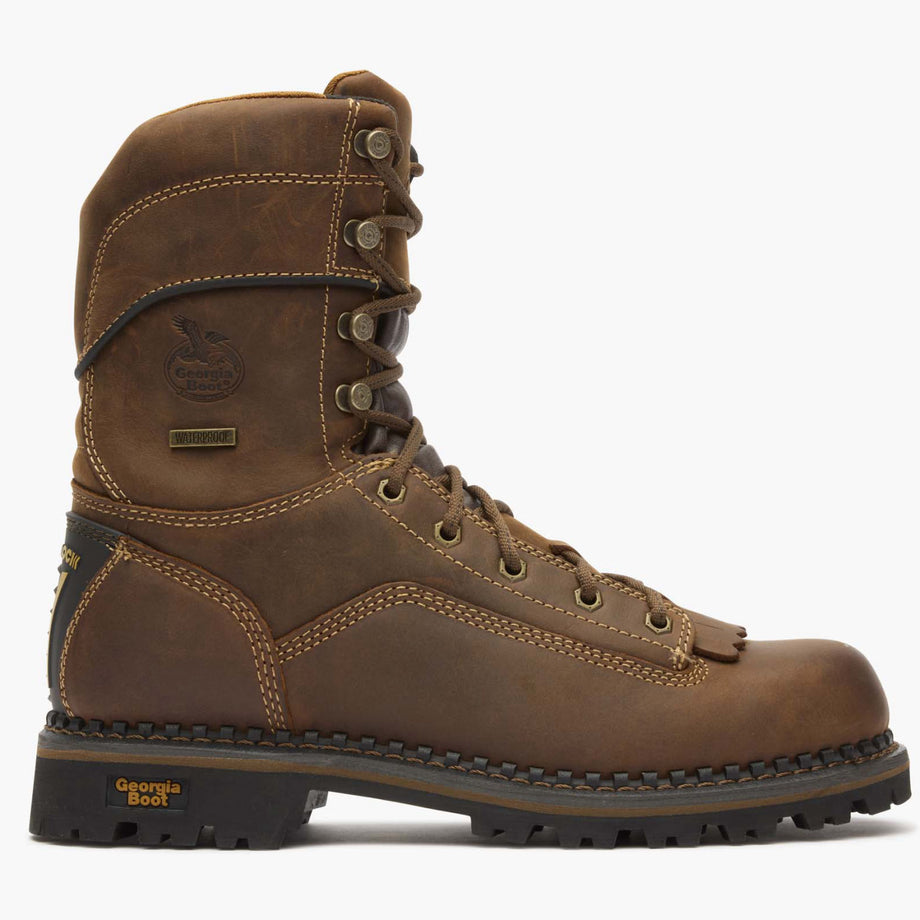 Georgia Boot AMP LT Low Heel Logger Waterproof Work Boot - profile