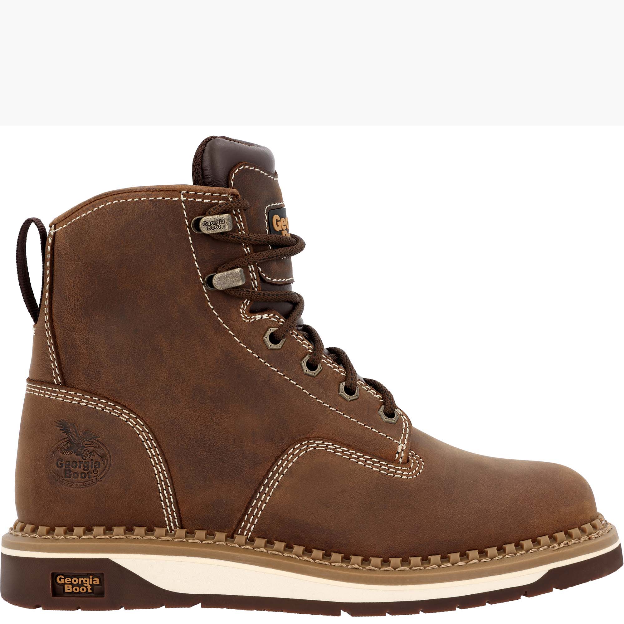 SCHUTZ Stivali da lavoro Georgia Boot AMP LT zeppa punta acciaio marrone uomo taglia 9 5M SCHUTZ Stivali da lavoro Georgia Boot AMP LT zeppa punta acciaio marrone uomo taglia 9 5M