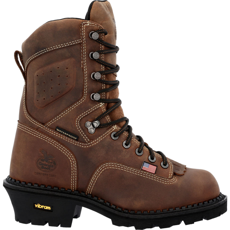 Georgia Boot USA Logger Waterproof Work Boot - profile
