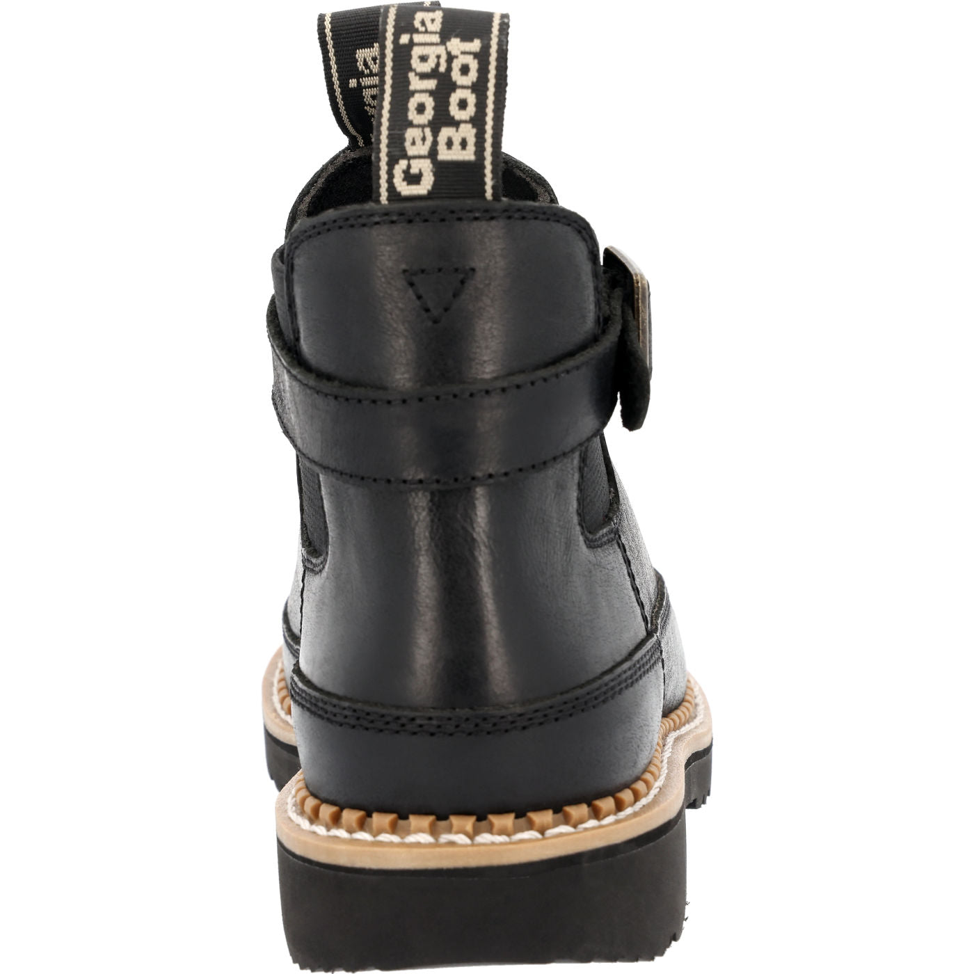 Georgia Boot Women's Black Buckle Chelsea Romeo - back