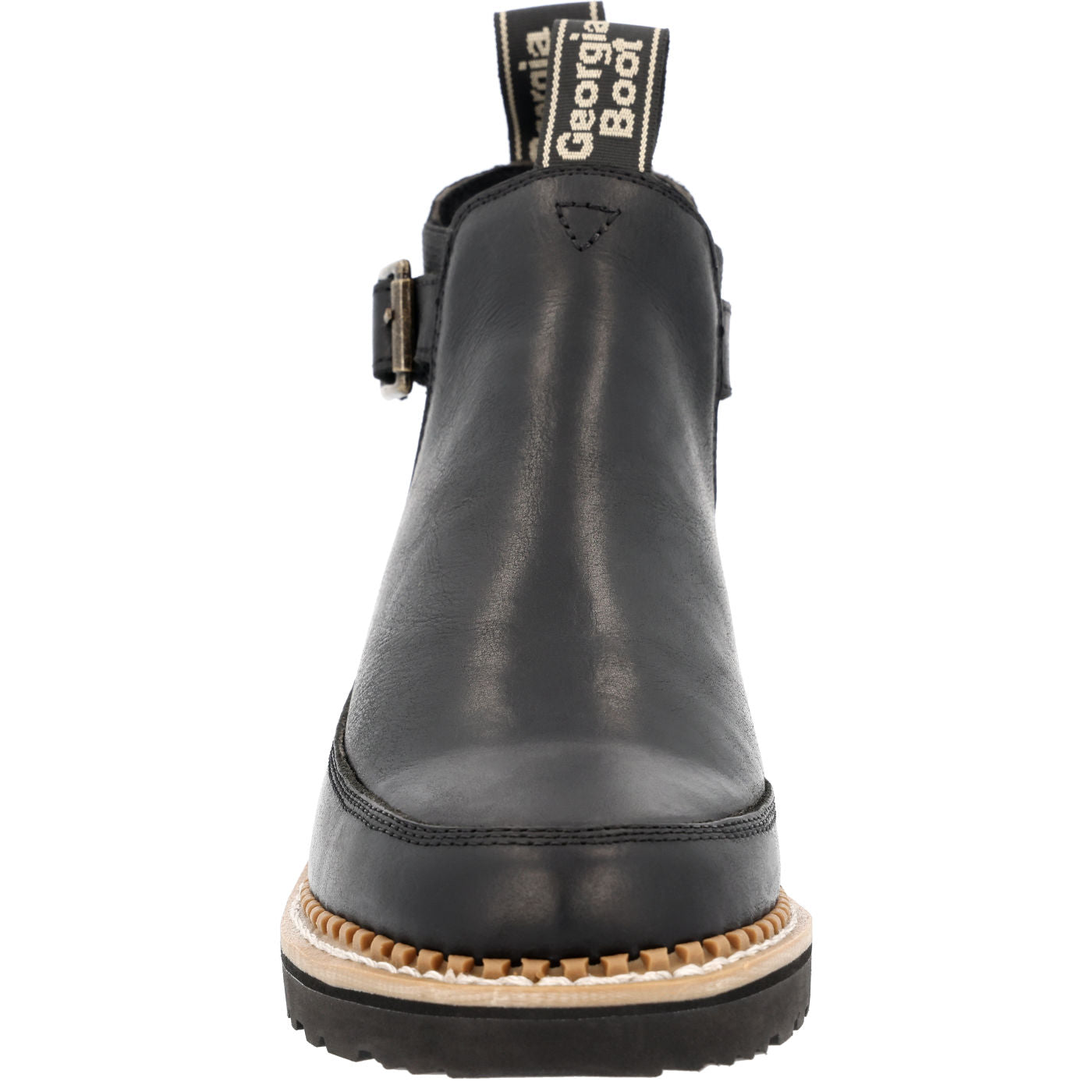 Georgia Boot Women's Black Buckle Chelsea Romeo - front