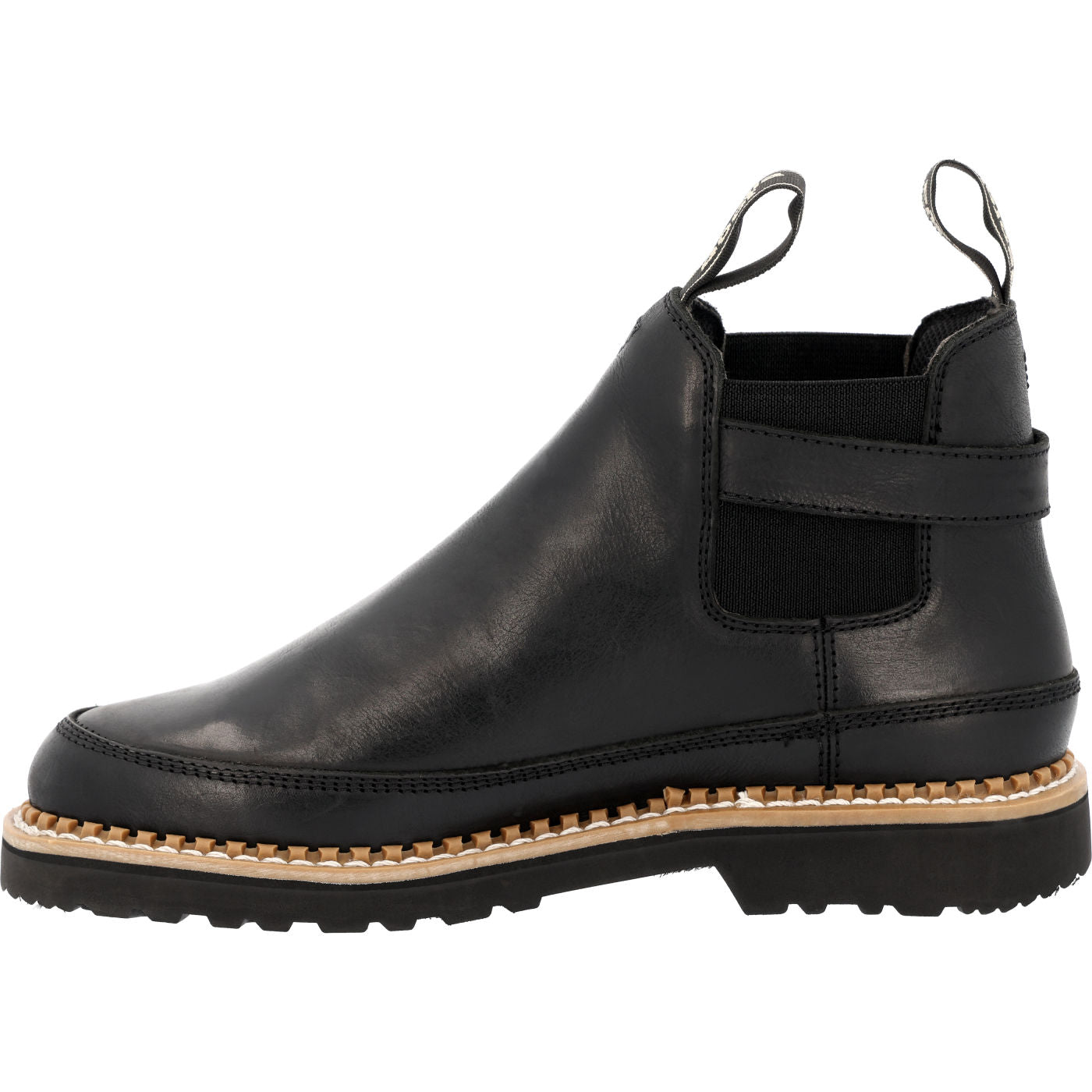 Georgia Boot Women's Black Buckle Chelsea Romeo - profile