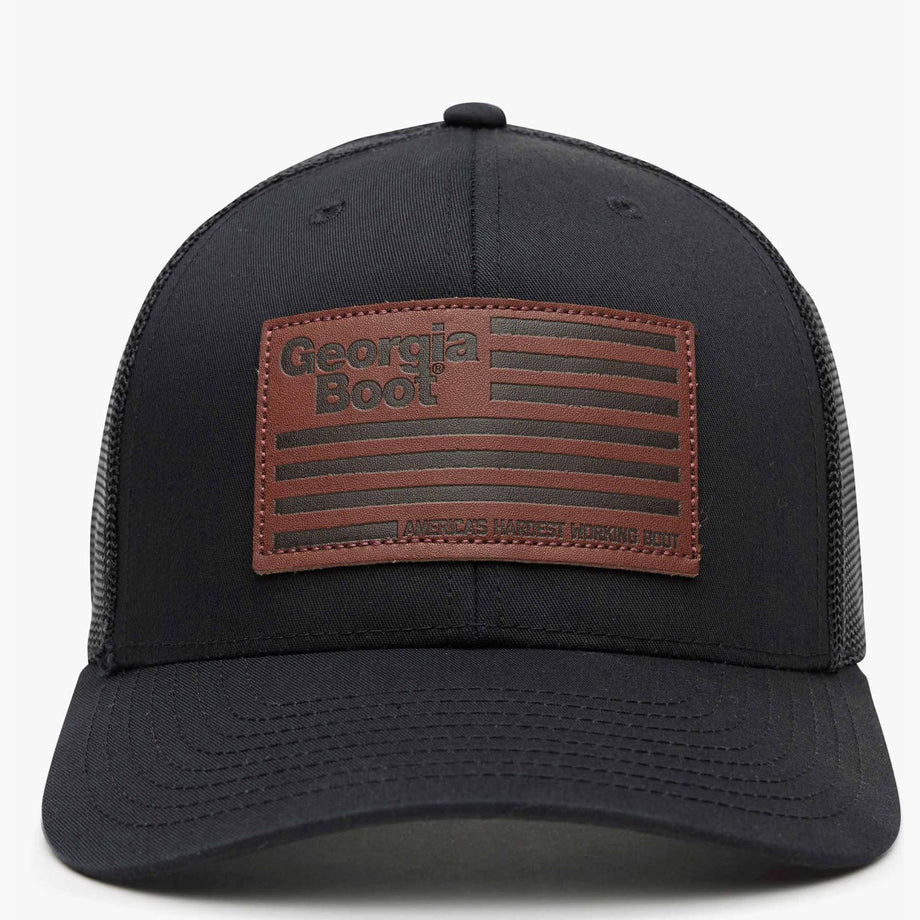 Georgia Boot Unisex Leather Patch Trucker Hat - main