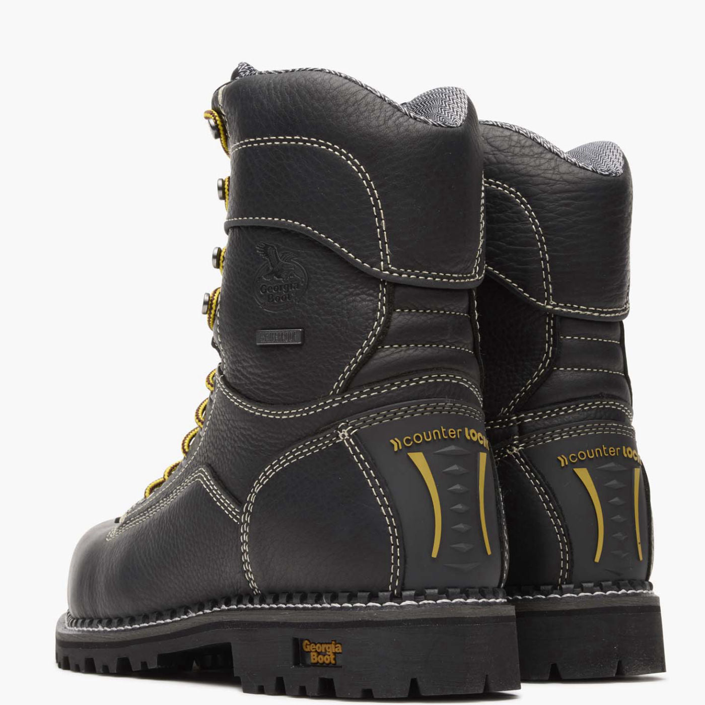 GEORGIA BOAMP LT Arbeitsstiefel Mit Stahlkappe, Wasserdicht, Schwarz, Größe 45 EU – Mit Memory-Schaum, Rutschfester Sohle