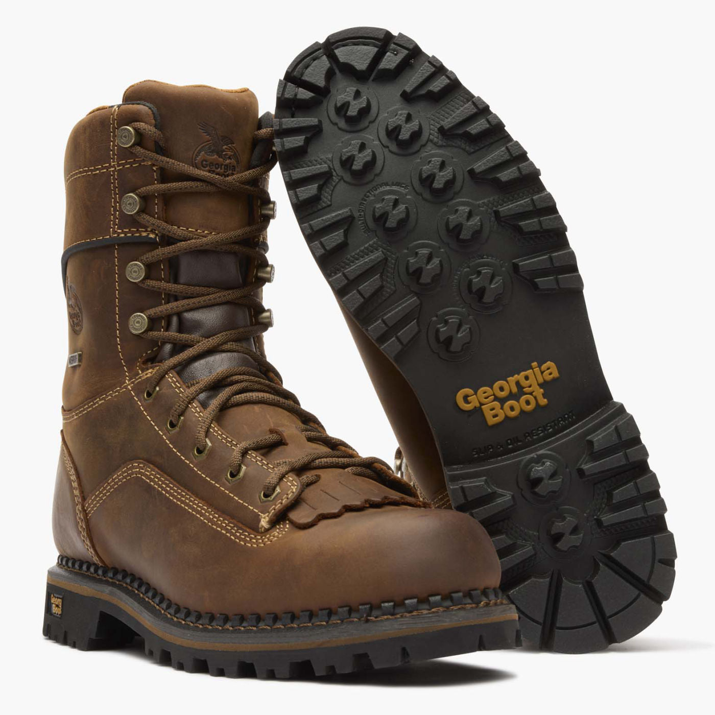 GEORGIA BOAMP LT Arbeitsstiefel Mit Stahlkappe, Wasserdicht, Schwarz, Größe 45 EU – Mit Memory-Schaum, Rutschfester Sohle
