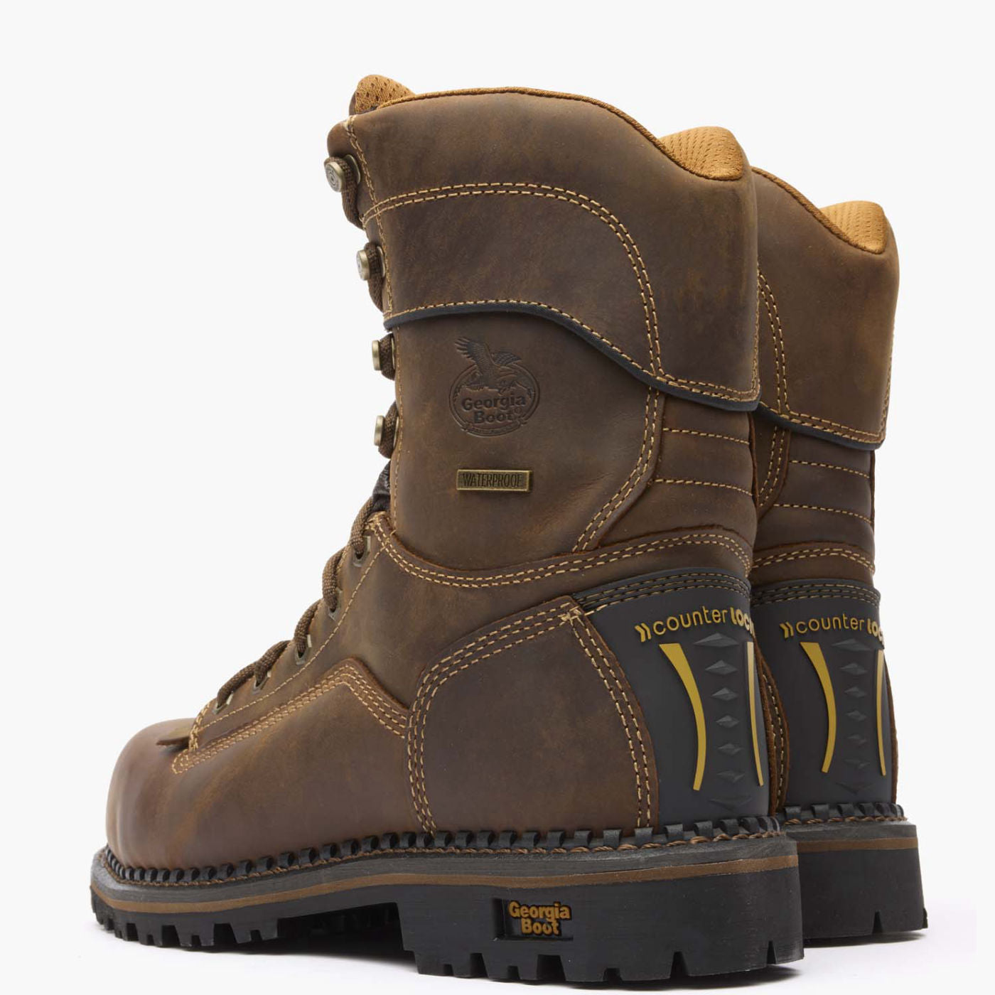 Georgia Boot AMP LT Low Heel Logger Composite Toe Waterproof Work Boot