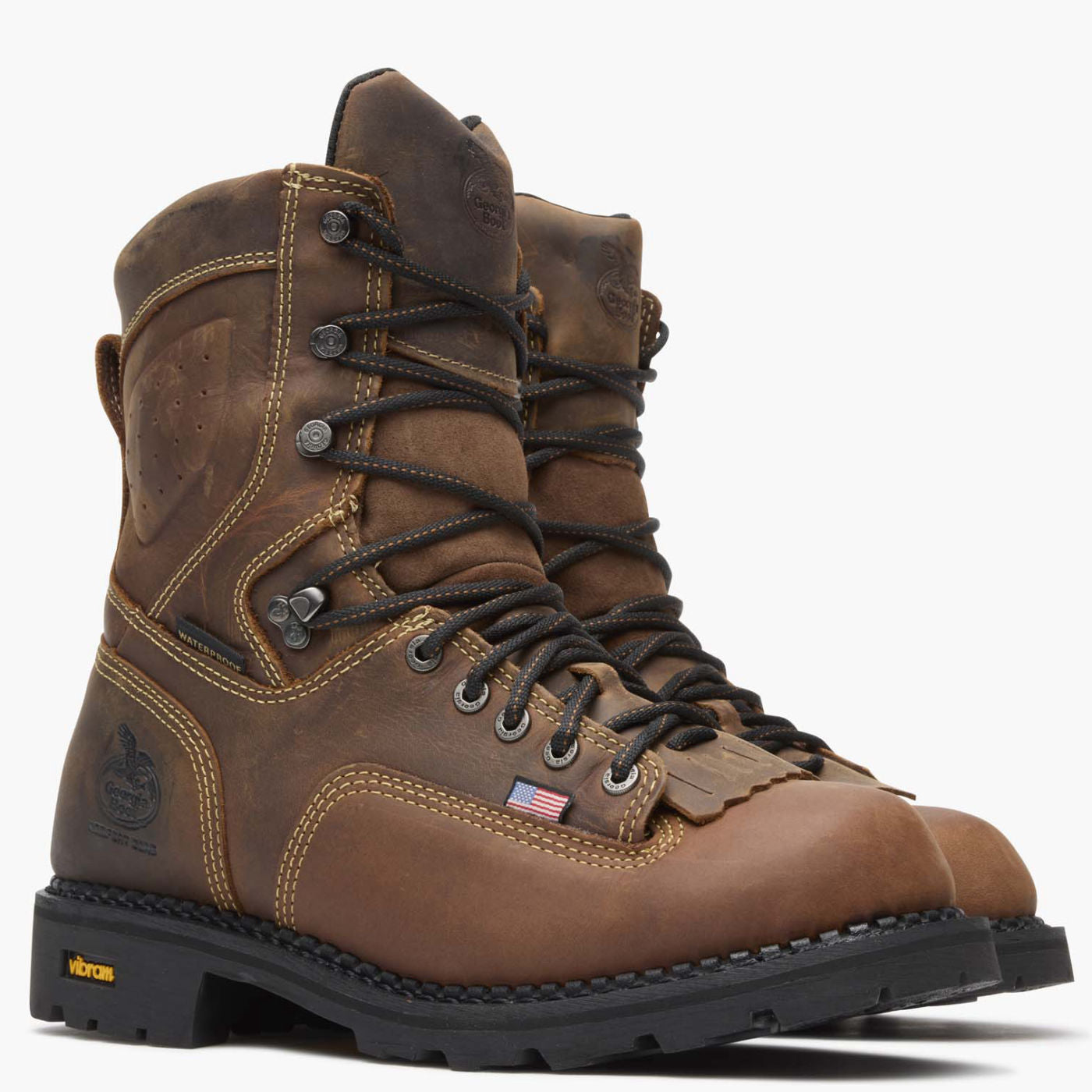 【USA製】ジョージアia■ヴィンテージ■ロガーブーツ■Vibram Georgia Boot Men's USA Low Heeled Waterproof Logger