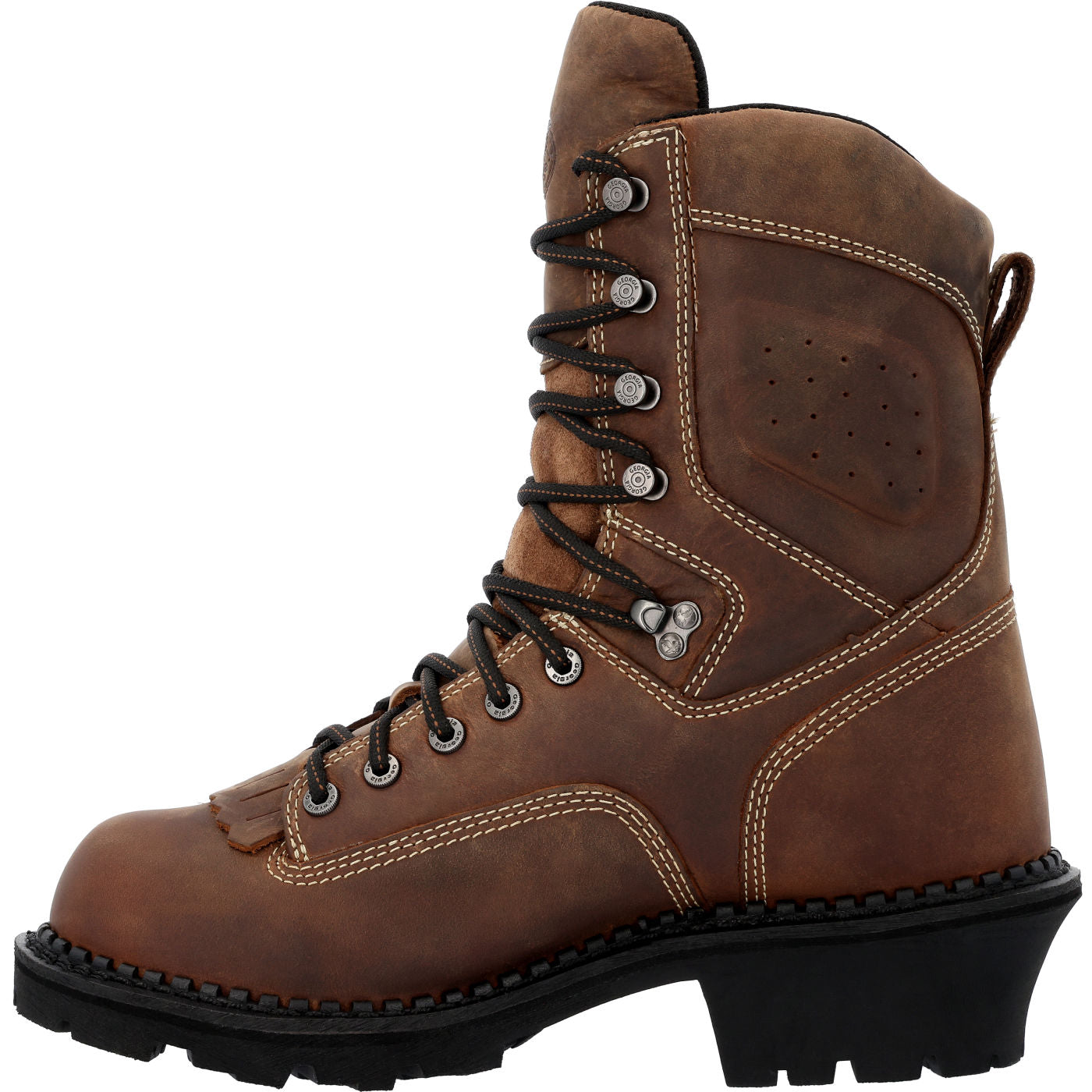 Georgia Boot Men's USA Scalloped Heel Waterproof Logger