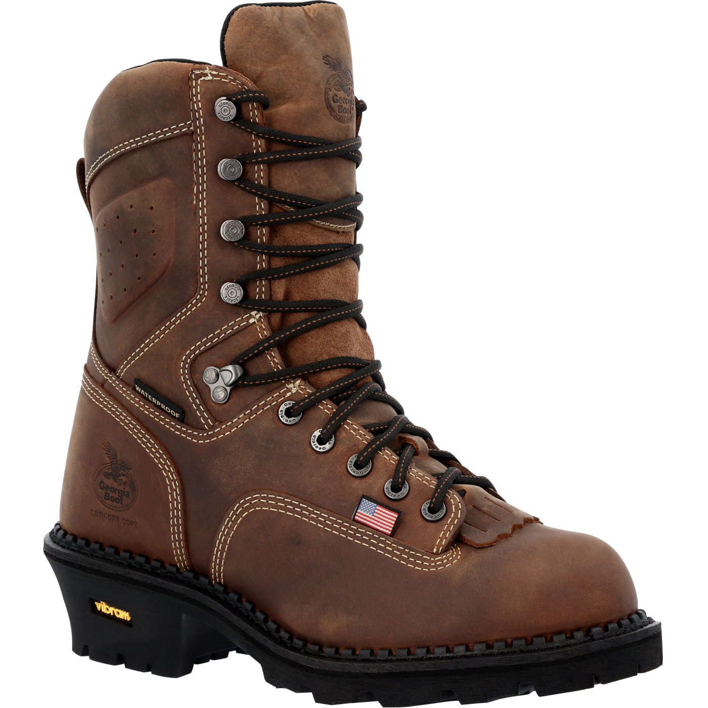 【USA製】ジョージアia■ヴィンテージ■ロガーブーツ■Vibram Georgia Boot Men's USA Scalloped Heel Waterproof Logger