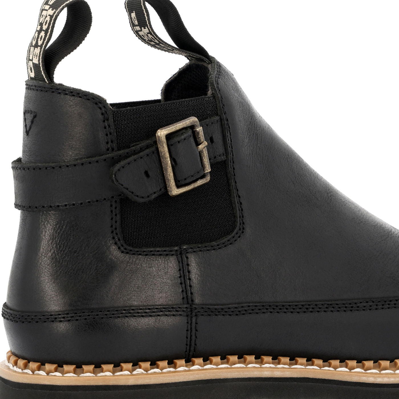 Georgia Boot Women's Black Buckle Chelsea Romeo