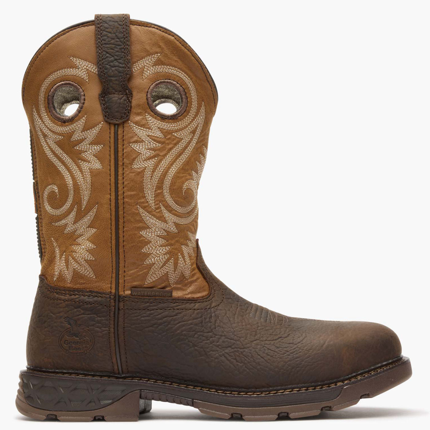 ""Georgia Boot Carbo-Tec FLX 11"" Waterproof Alloy Toe Pull On Work Boot" - profile"