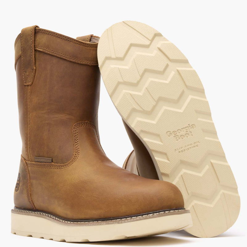Georgia Boot Core 37 Wedge 10" Steel Toe Waterproof Pull-On Work Boot