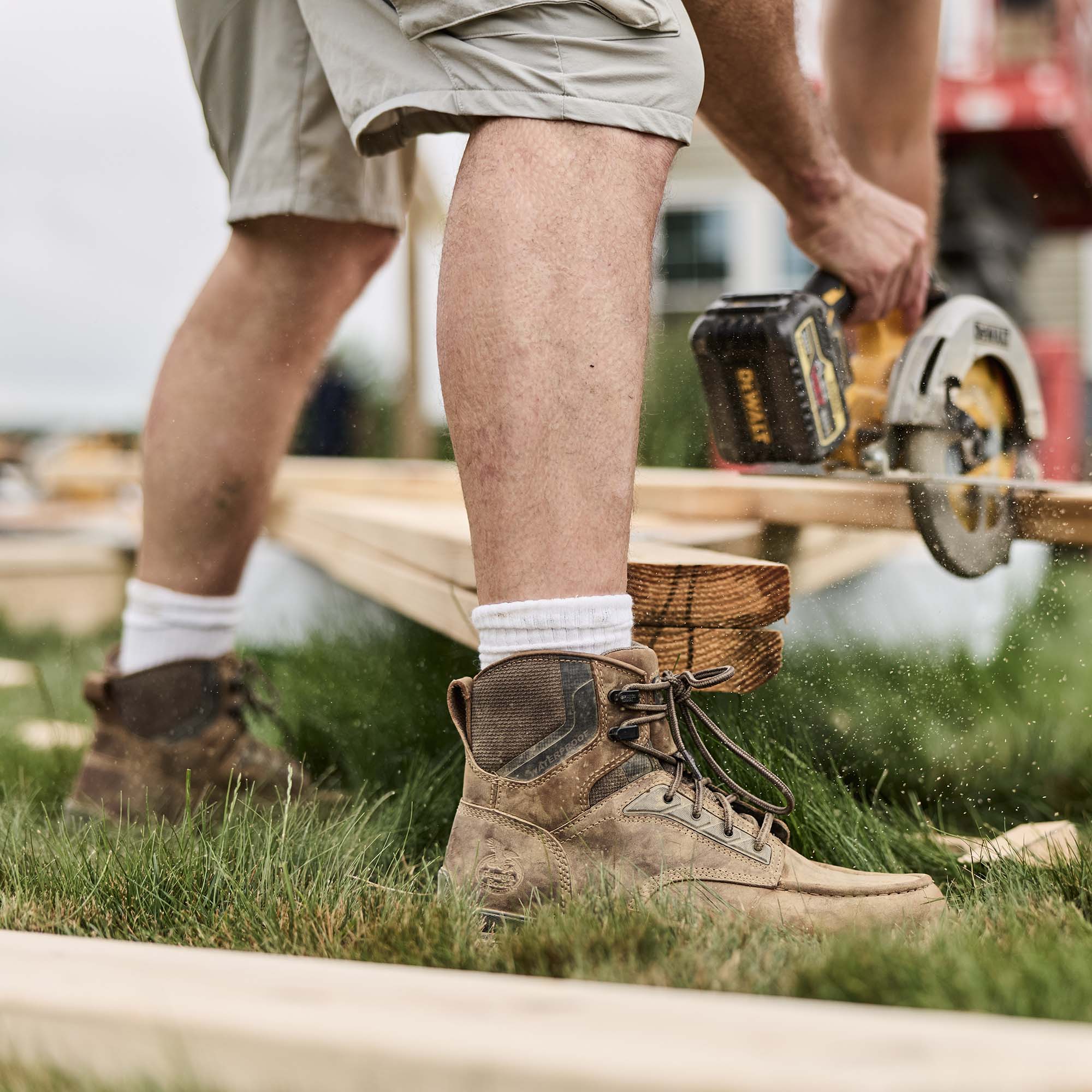Georgia Boot Men's 6" Carbon Flex Wedge Waterproof Moc-Toe Work Boot