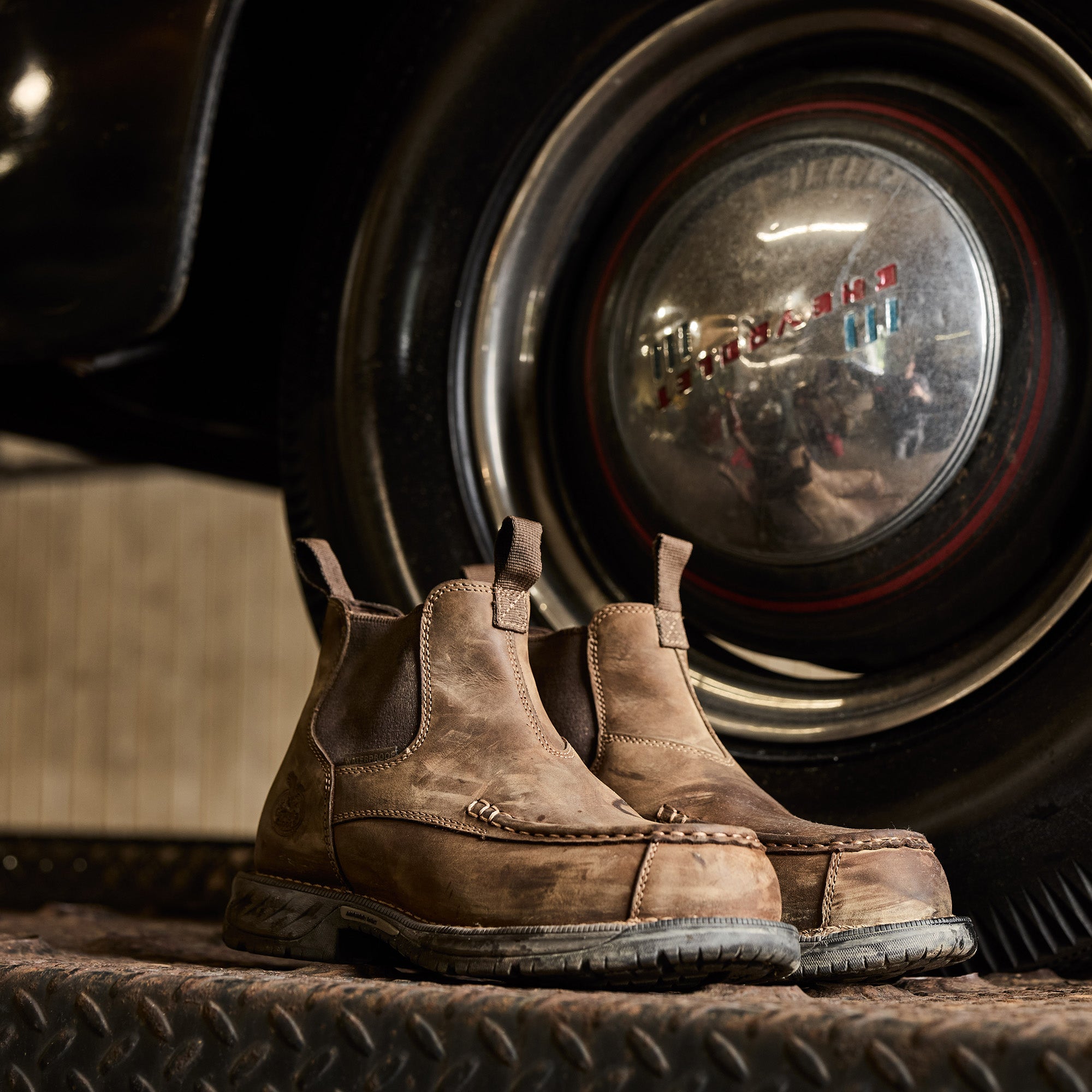 Georgia Boot Athens 360 Moc-Toe Chelsea Waterproof Nano Composite Toe Work Boot