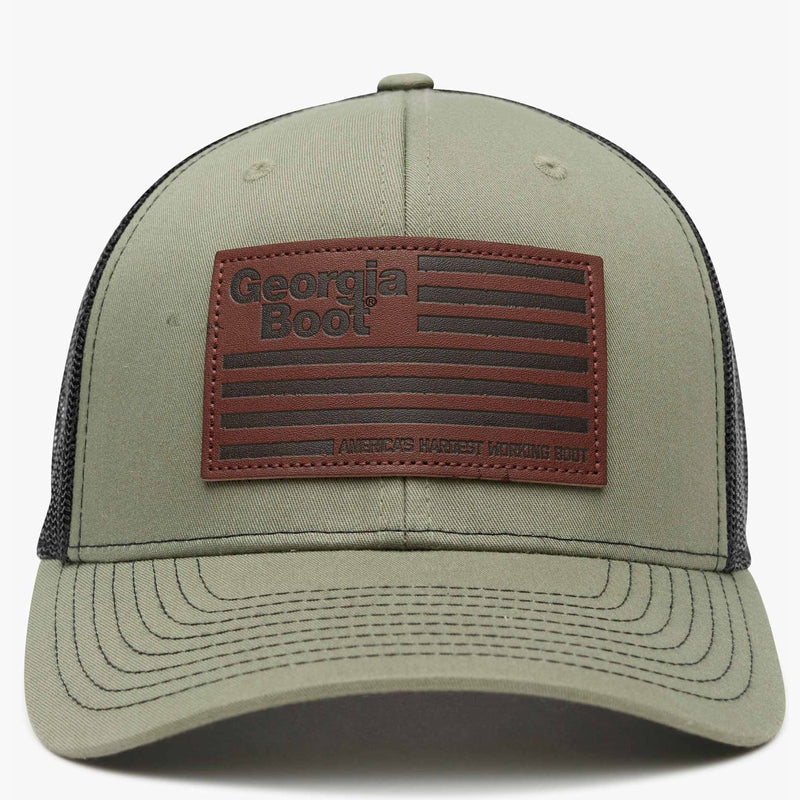 Georgia Boot Unisex Leather Patch Trucker Hat - main