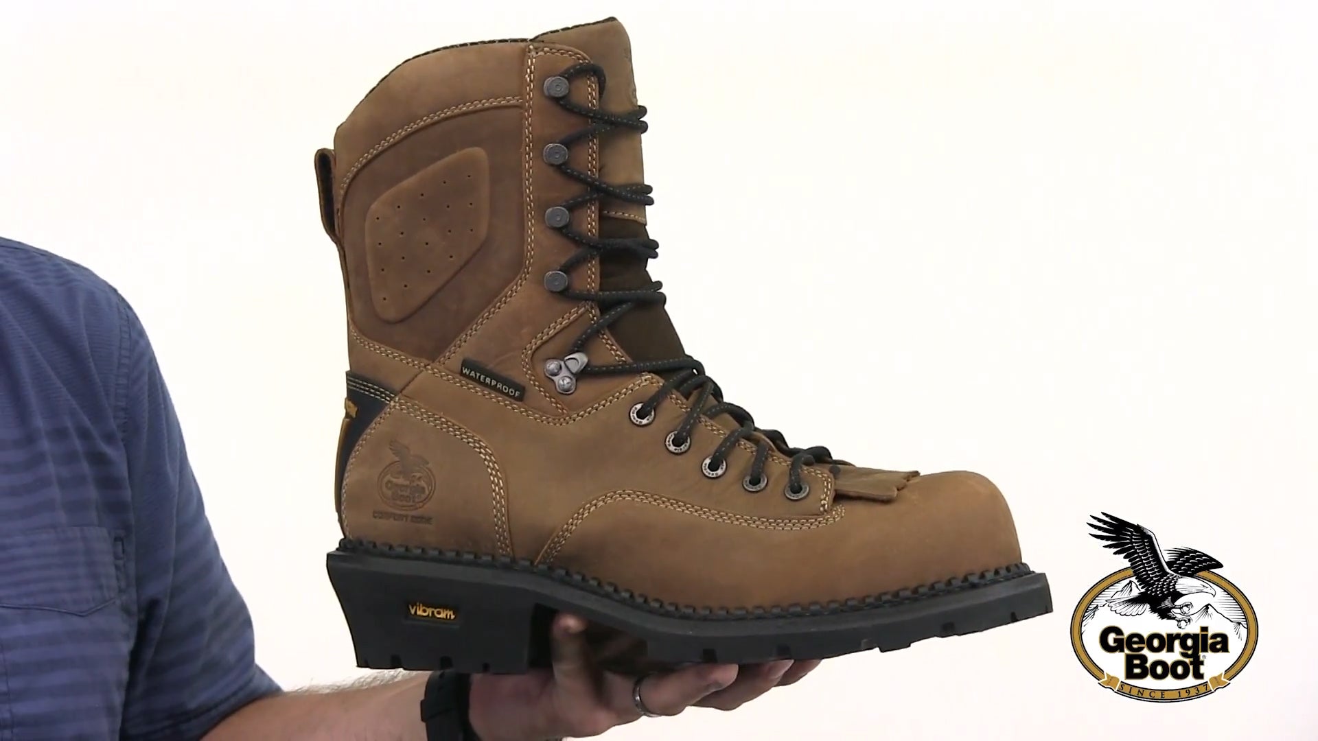 【MD.BROWN】<GIABORGHINI>OPEN/TOE ロングブーツ Georgia Boot FLXpoint Composite Toe Waterproof Work Boot