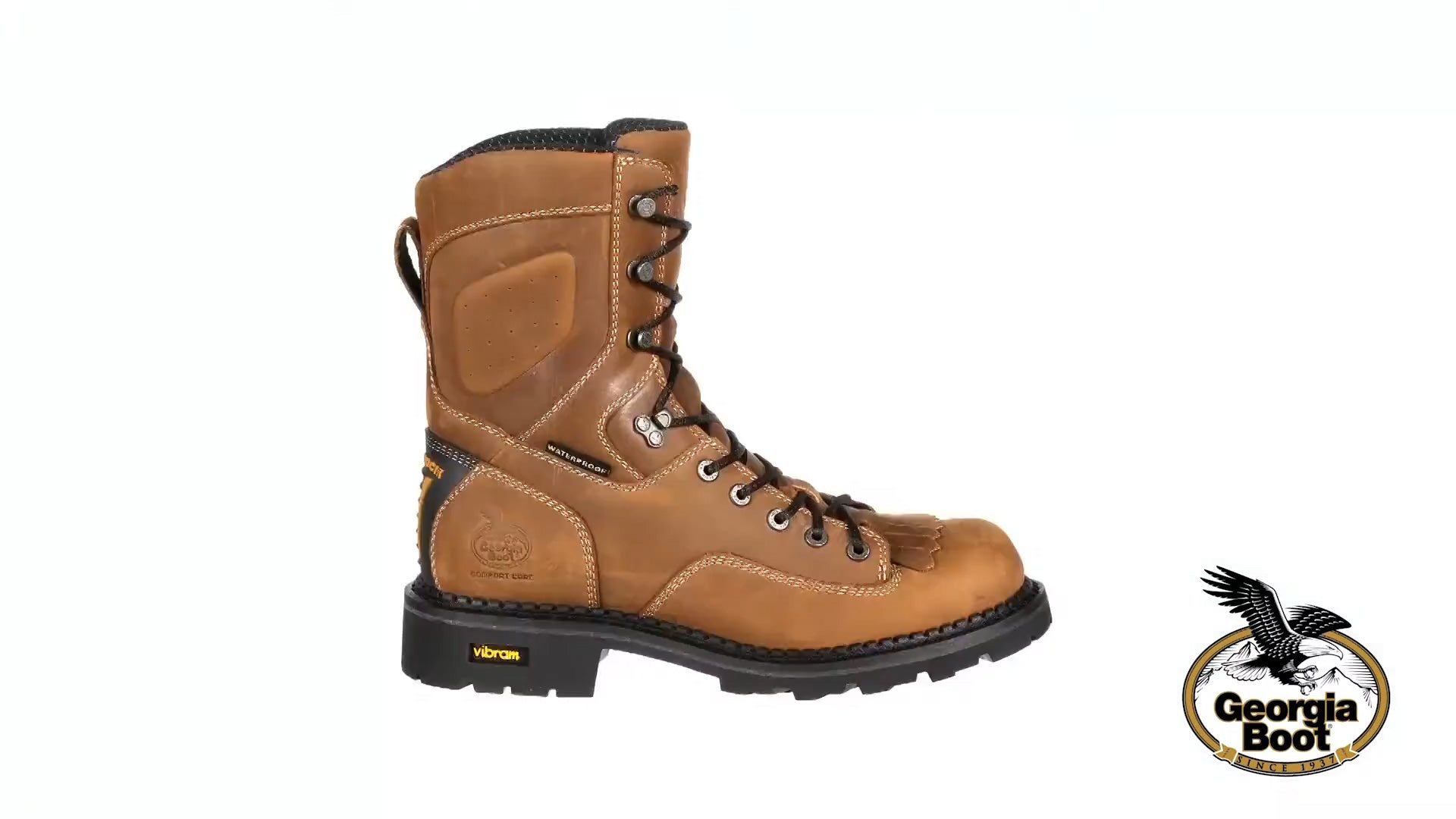 Georgia Boot Comfort Core Waterproof Low Heel Logger Work Boot