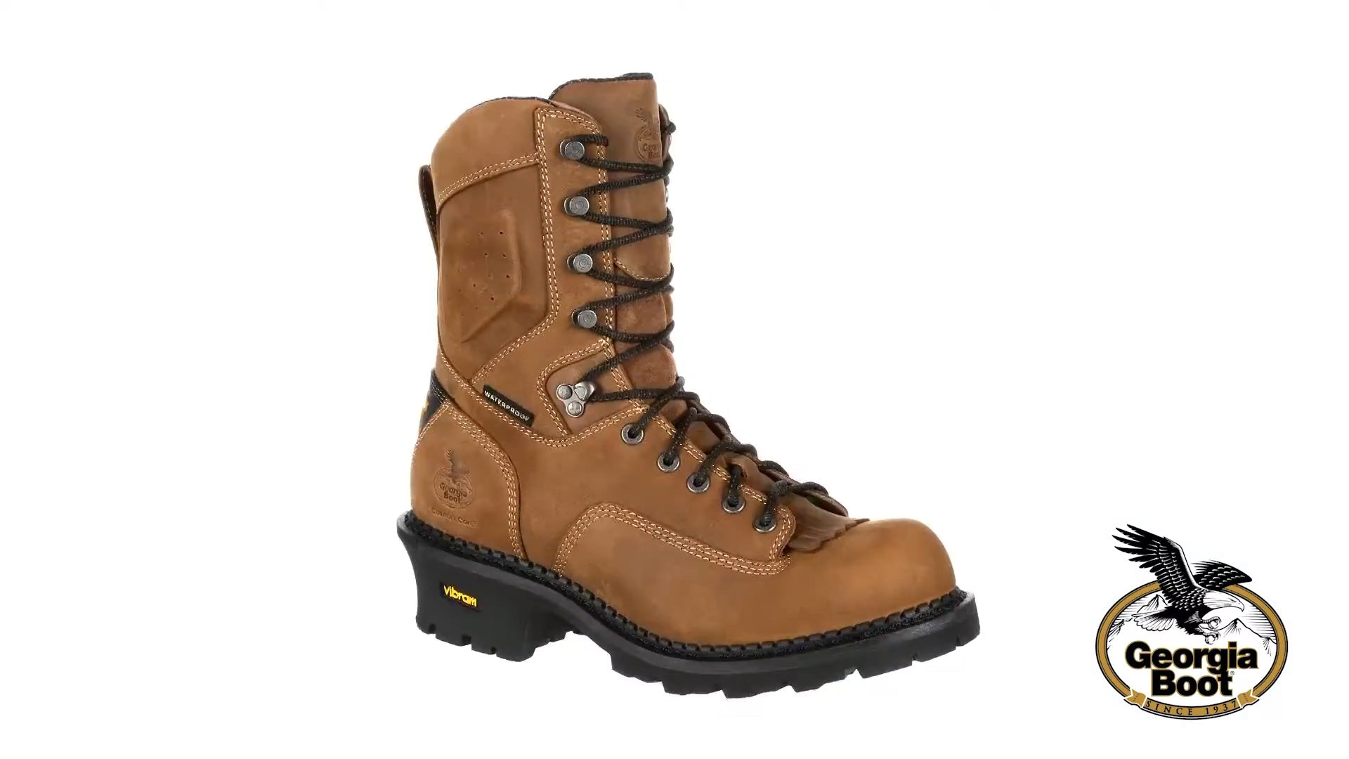 [Georgia] GB00123 Mid Calf Boot Crazy Horse 10.5 W US Georgia Boo 並行輸入品 GEORGIA COMFORT CORE COMPOSITE TOE WATERPROOF LOGGER BOOTS GB00123