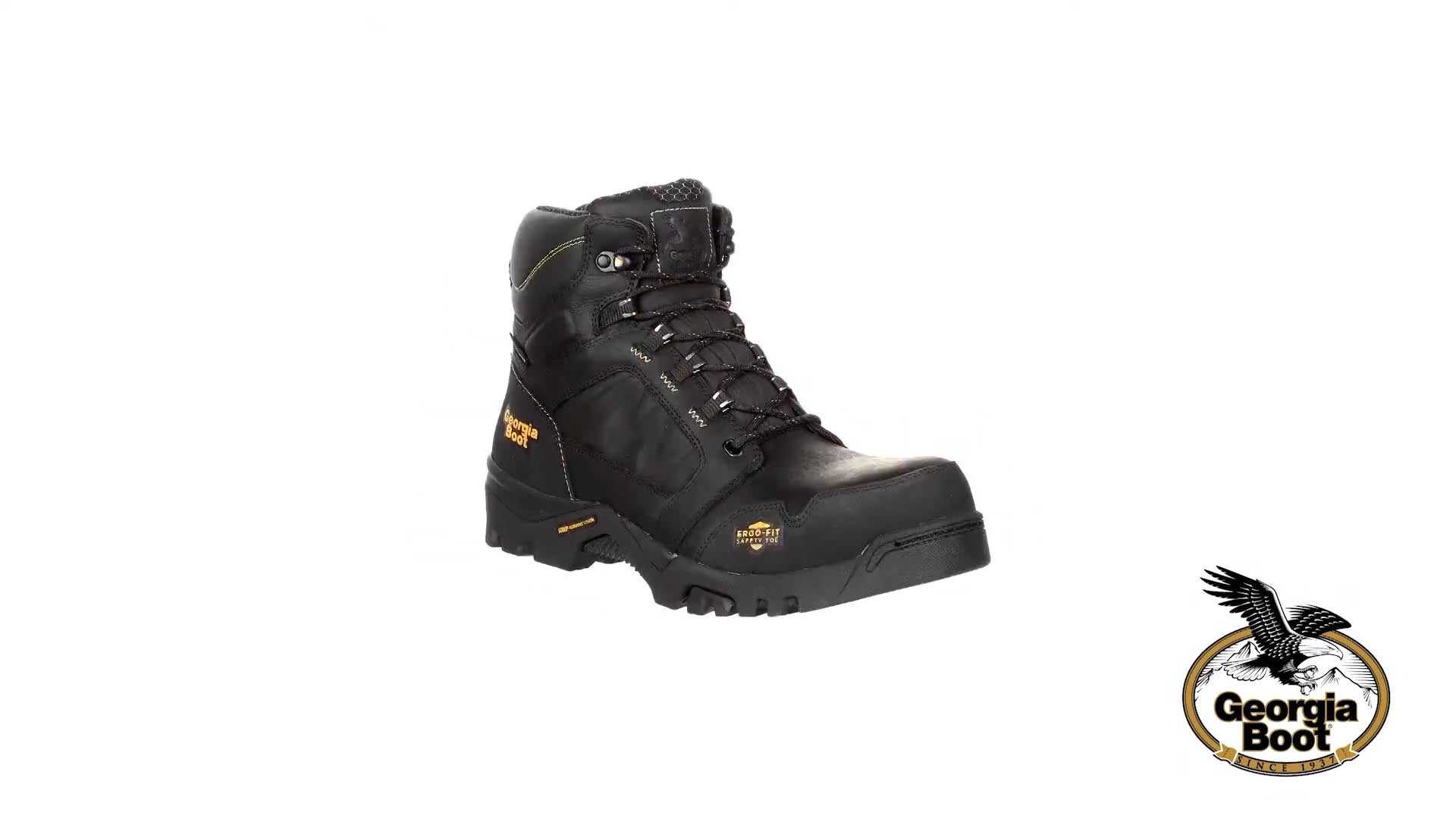 Georgia Boot Amplitude Composite Toe Waterproof Black Work Boot