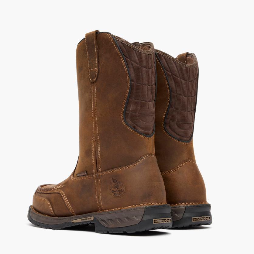Georgia Boot Athens 360 11" Pull-On Waterproof Moc-Toe Work Boot