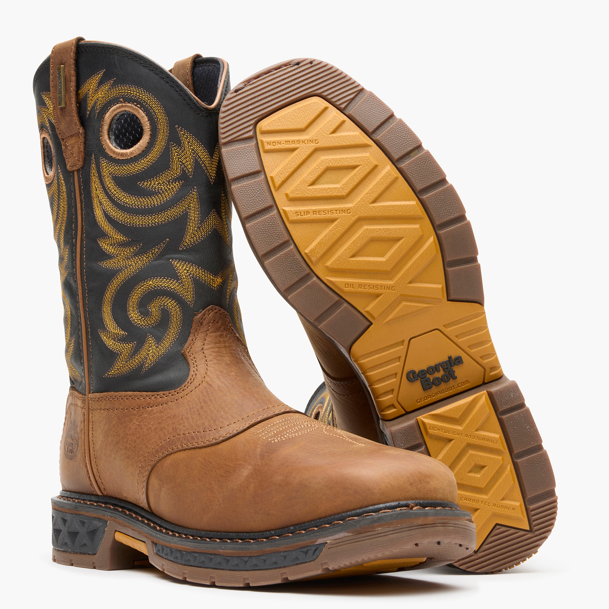Georgia Boot Carbo-Tec LT Steel Toe Waterproof Pull On Work Boot