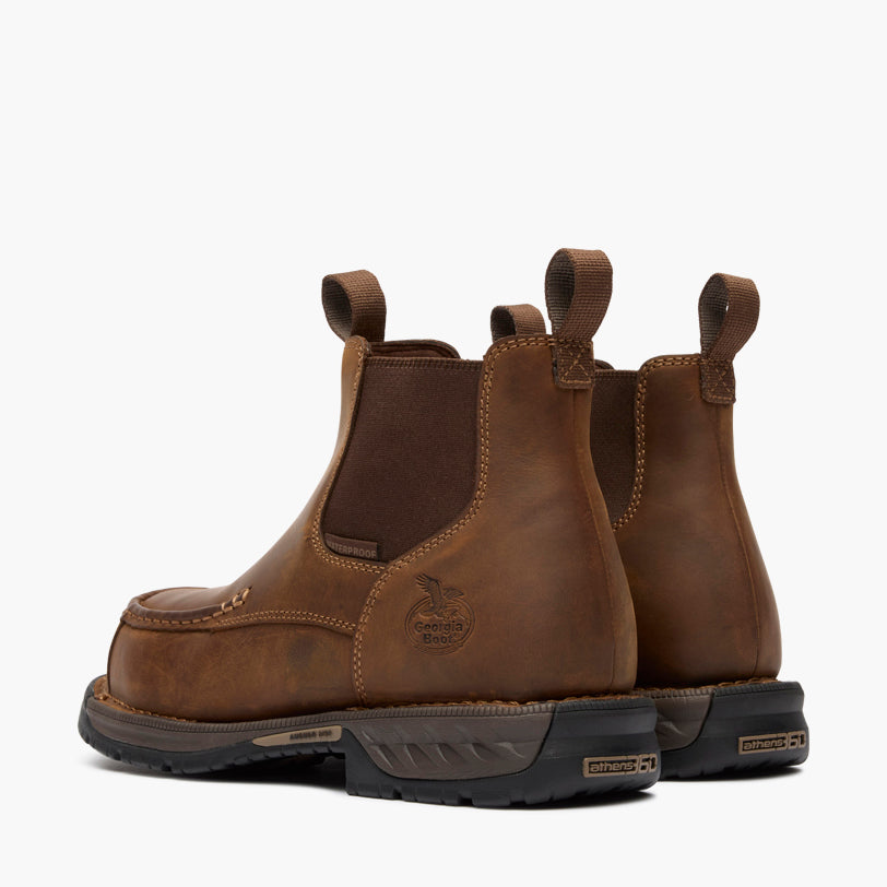 Georgia Boot Athens 360 Moc-Toe Chelsea Waterproof Nano Composite Toe Work Boot