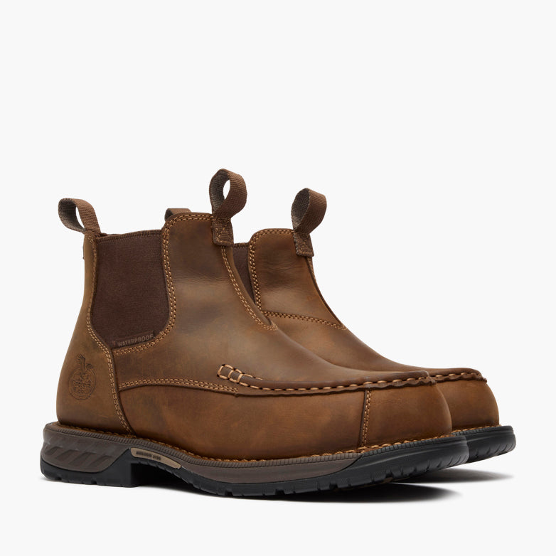 Georgia Boot Athens 360 Moc-Toe Chelsea Waterproof Nano Composite Toe Work Boot