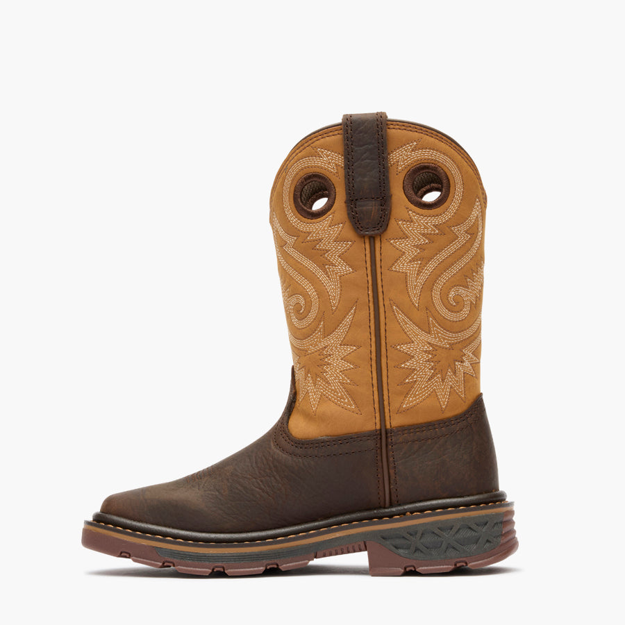 Georgia Boot Big Kid's Carbo-Tec FLX Pull-On Boot in Rust/Brown
