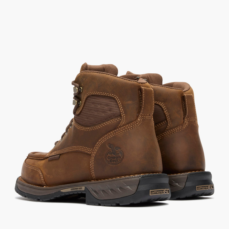 GEORGIA BOOT Stivali Da Lavoro Impermeabili Athens 360 - Pelle Moc Toe, Puntale Rinforzato, Marrone