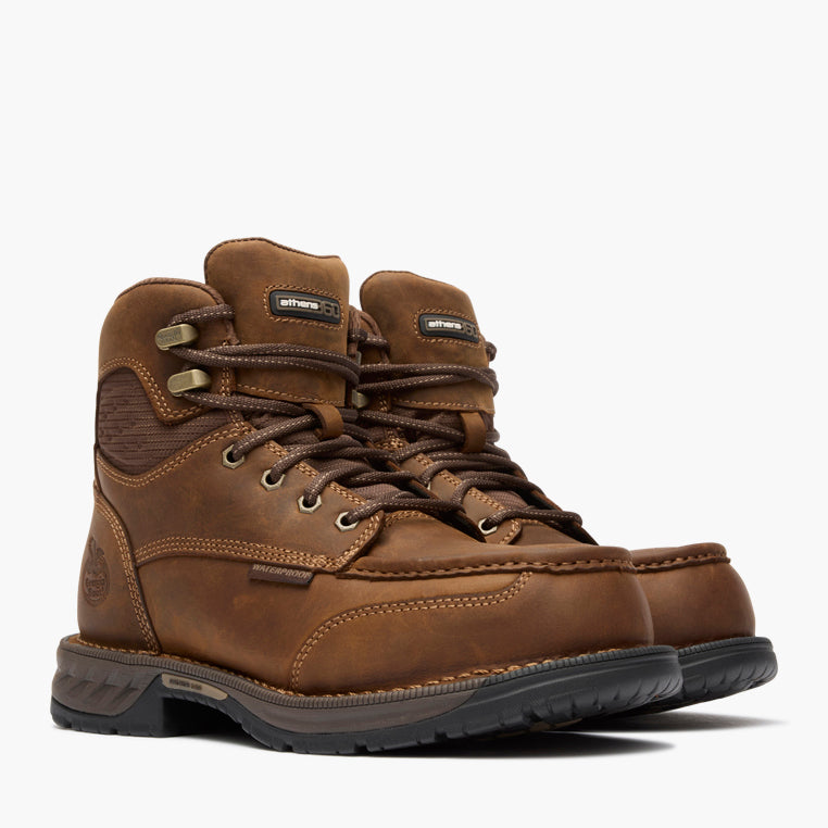 Georgia Boot Athens 360 6" Side-Zip Waterproof Nano Composite Toe Moc-Toe Work Boot