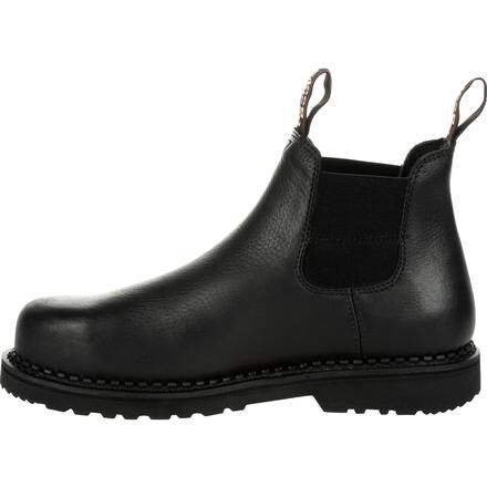 black chelsea work boots