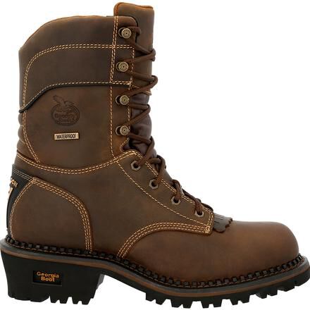 insulated waterproof logger boots