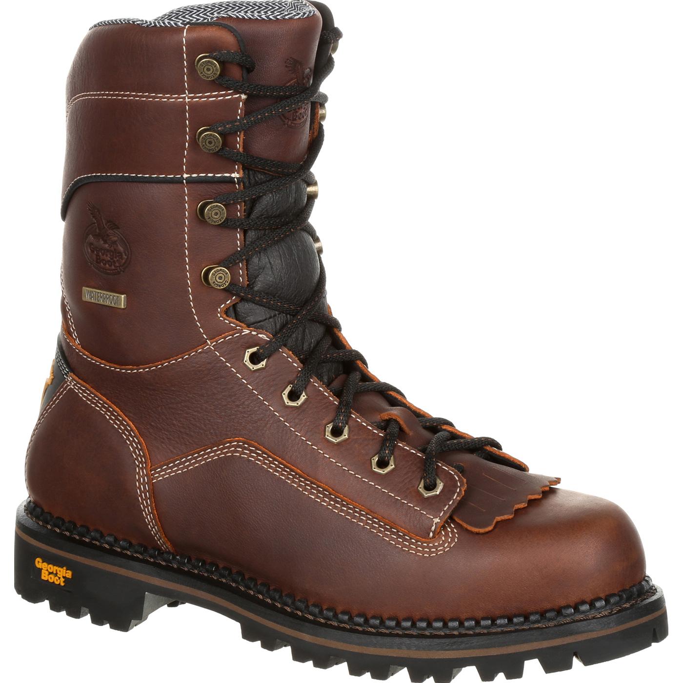 Heel lock lacing top work boots