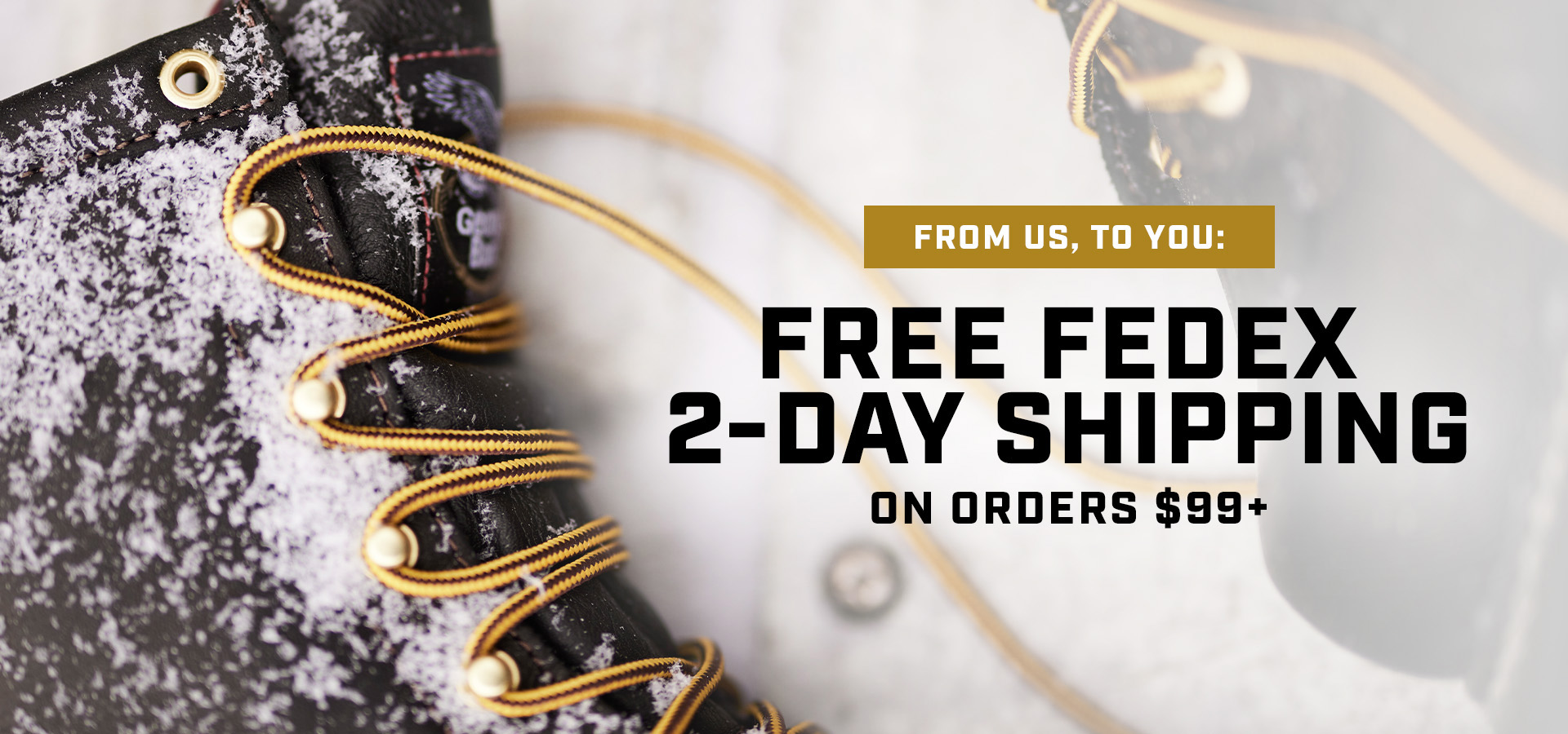 FROM US, TO YOU: FREE FEDEX 2-DAY SHIPPING ON ORDERS $99+